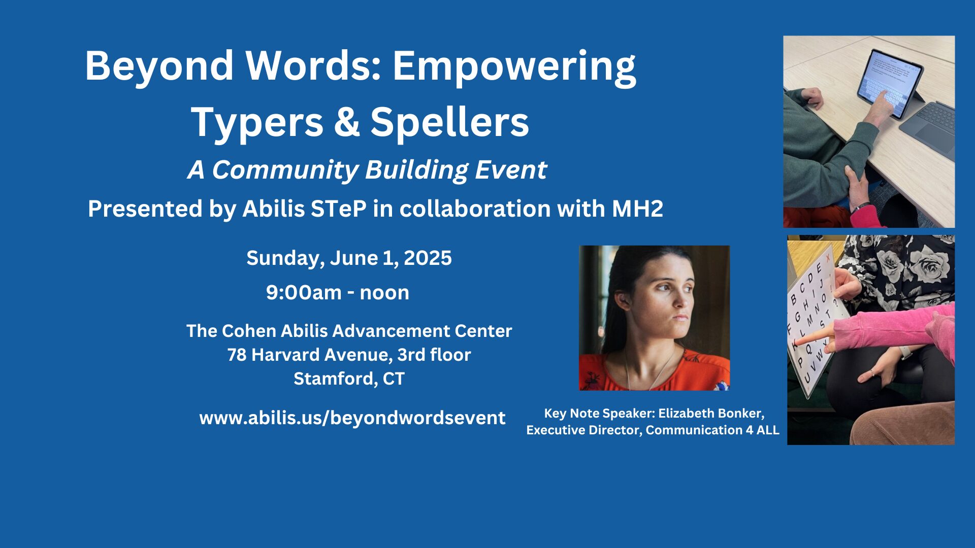 Banner Beyond Words Empowering Typers Spellers Flyer June 1 2025 FINAL